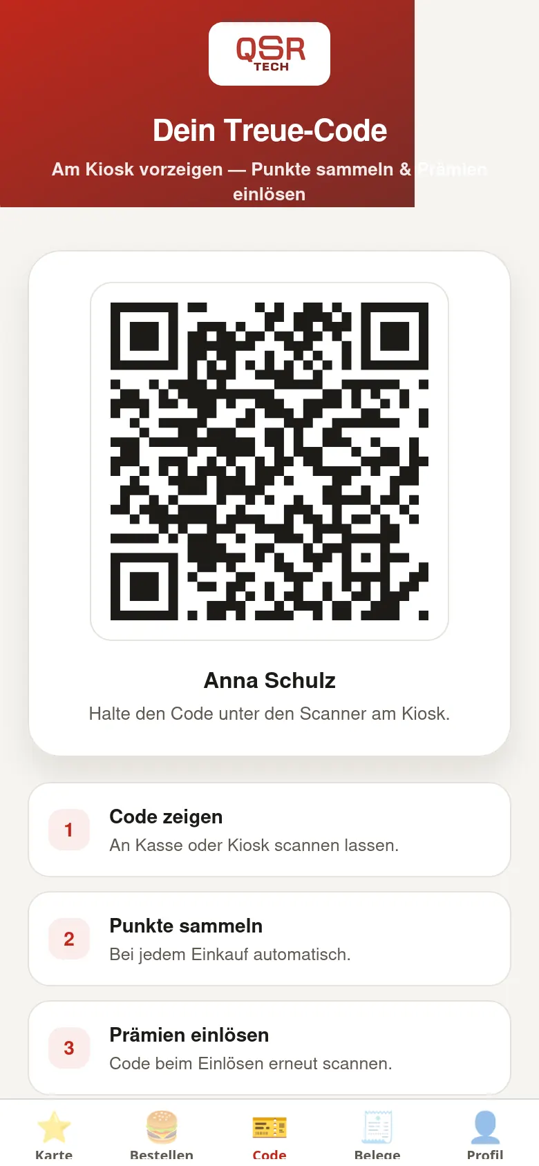 App: Treue-Code