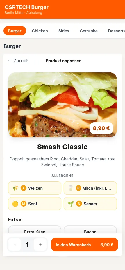 Webshop: Artikel mit Allergenen