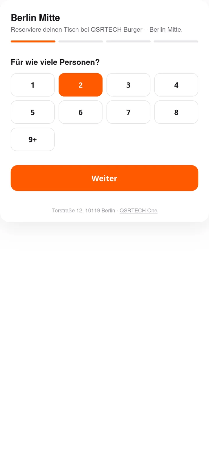 Widget: Personenzahl wählen